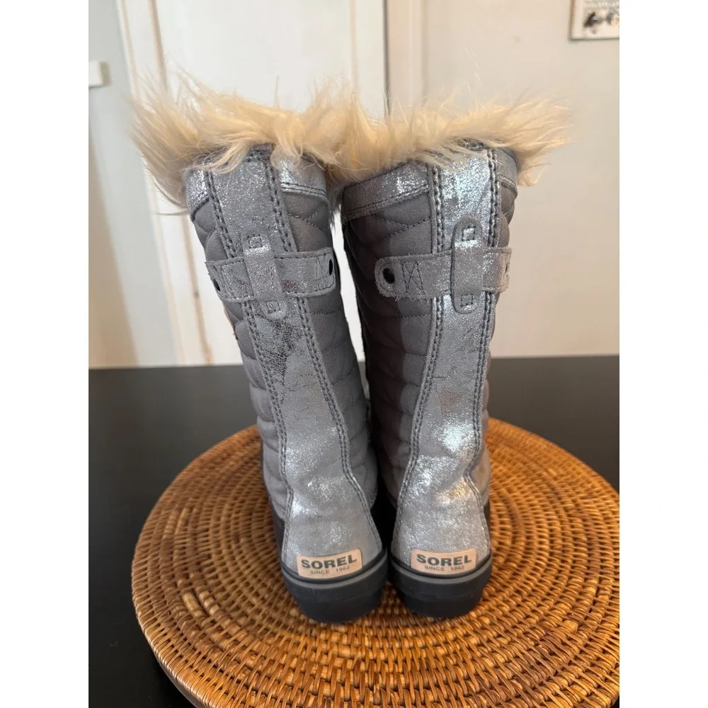 Sorel Tofino II Womens Waterproof Winter Boots Silver Grey Faux Fur NY2325-052 7